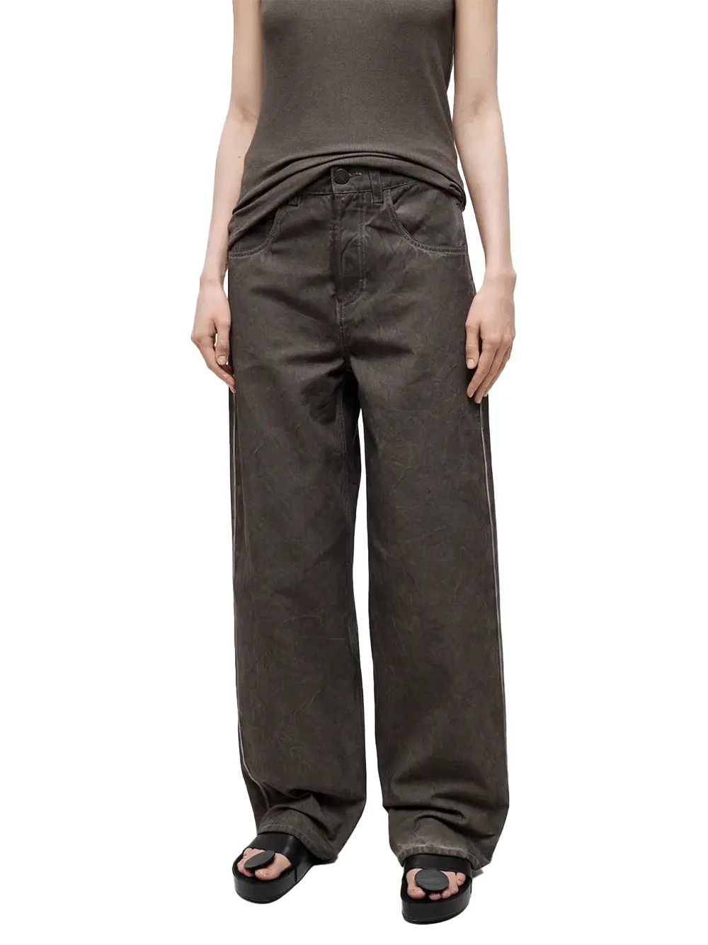 Uma Wang Phyllis Trousers Grey Brown - Image 3