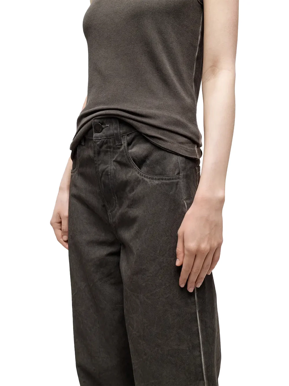 Uma Wang Phyllis Trousers Grey Brown - Image 4