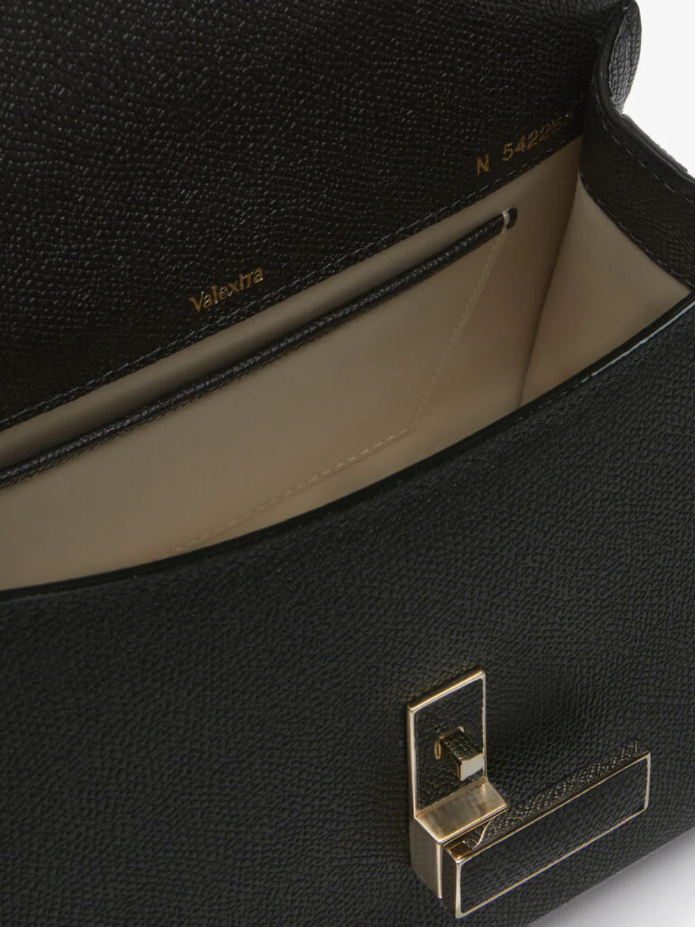 Valextra Iside Top Handle Mini Bag Black - Image 4