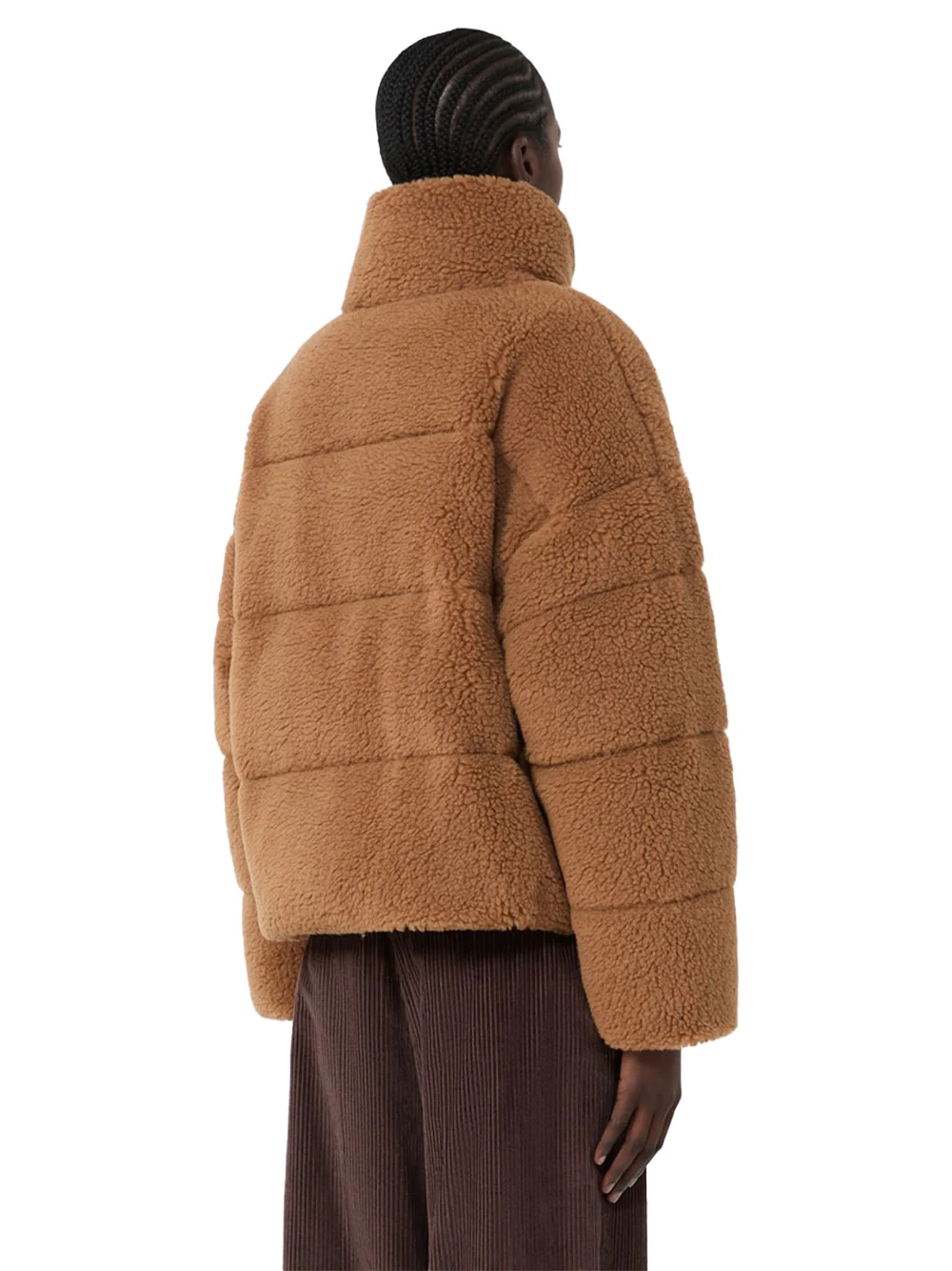 Weekend Maxmara Cropped Wool Down Jacket Camel - Image 5