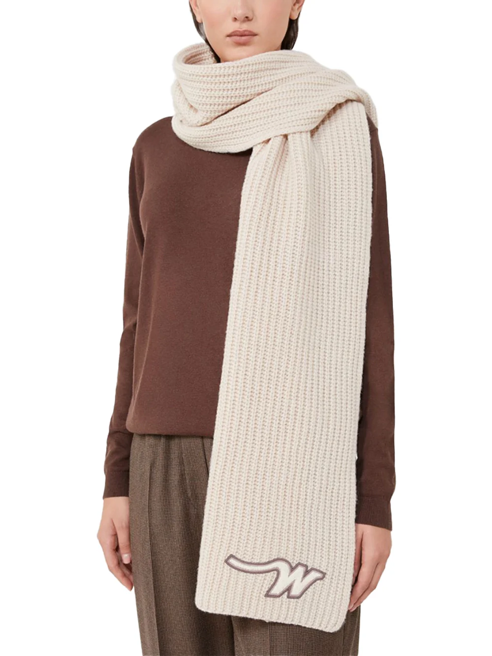 Weekend Maxmara Bardies Wool Scarf Ivory - Image 2