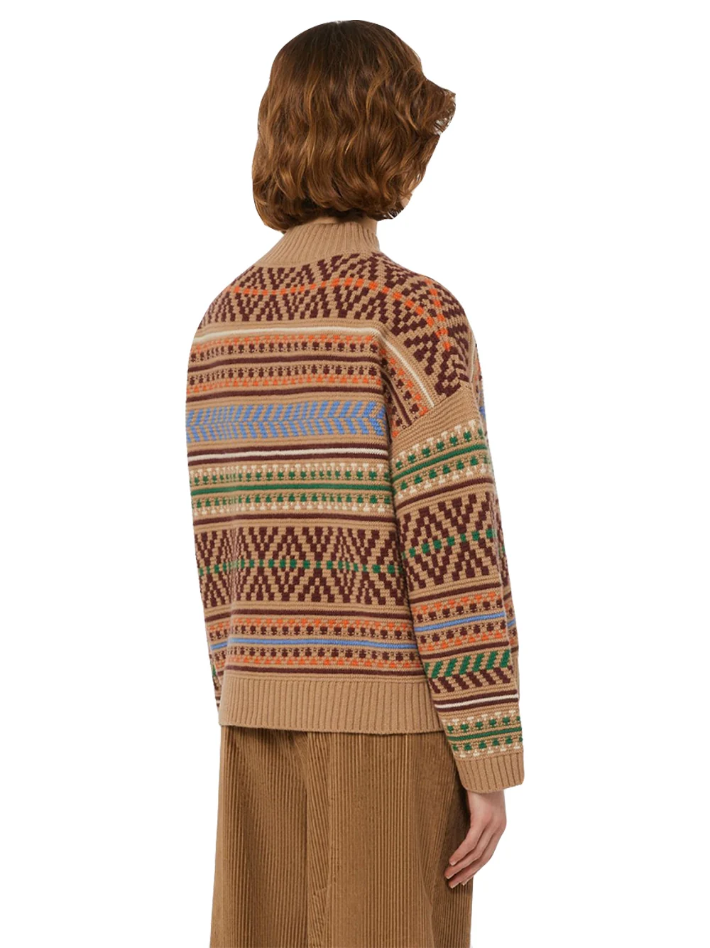 Weekend Maxmara Wool Jacquard Jumper Camel - Image 5