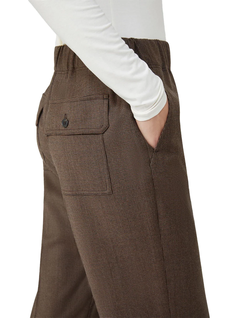 Weekend Maxmara Wool Flannel Trousers Chocolate - Image 5
