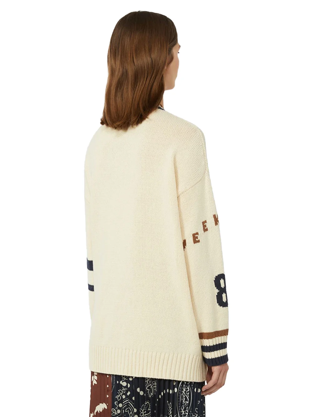 Weekend Maxmara Wkdblasone Cardigan Cream Black - Image 4