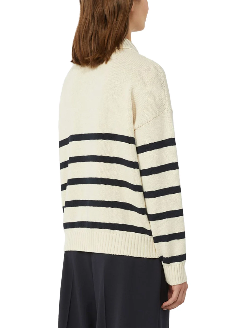 Weekend Maxmara Wkdpanfilo Jumper Cream Navy - Image 5