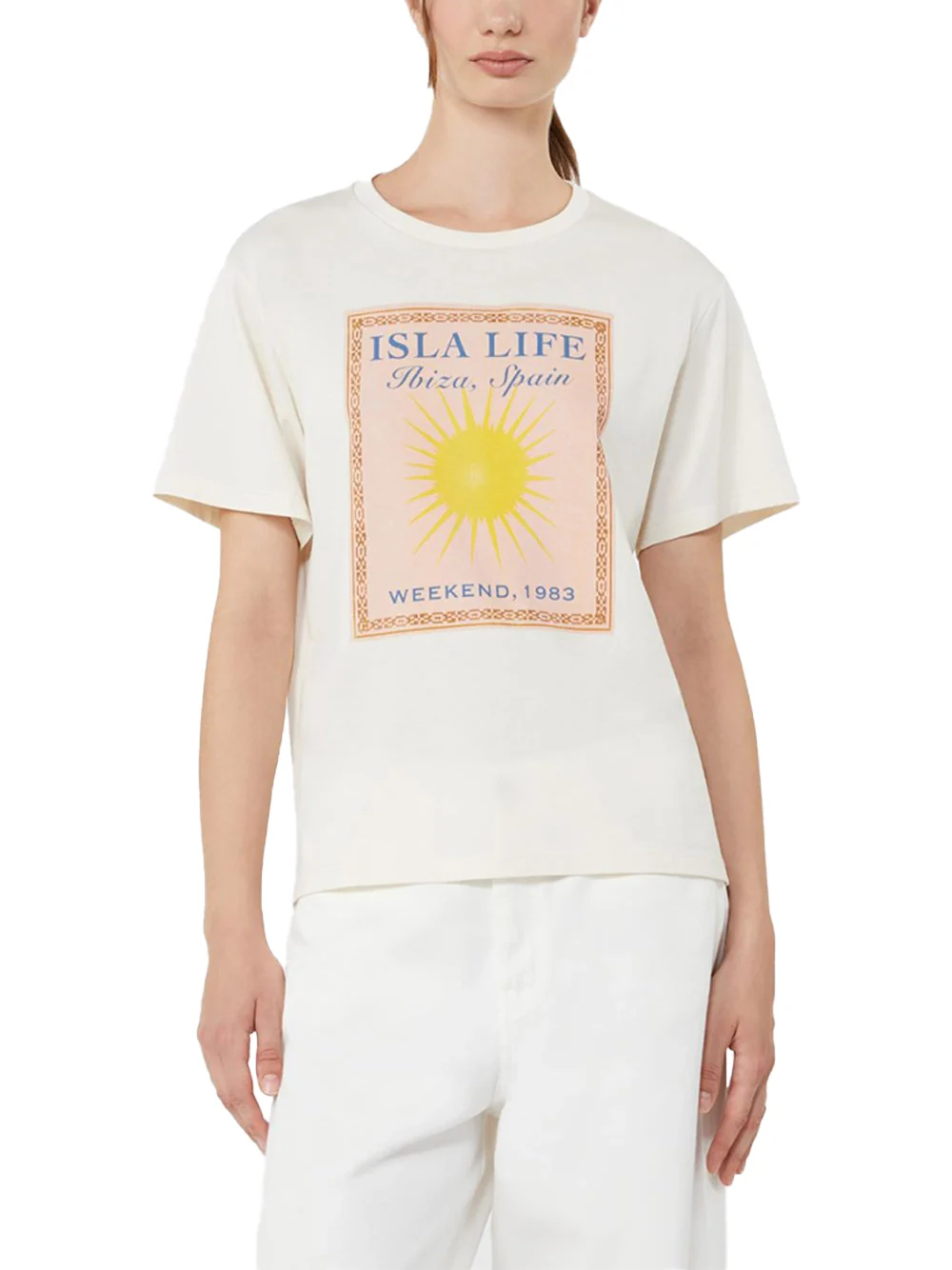 Weekend Maxmara Cotton Jersey T-Shirt White - Image 3