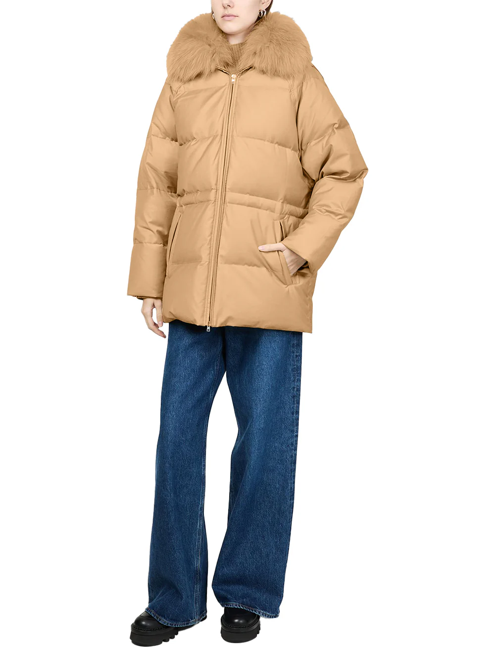 Yves Salomon down coat Macadamia - Image 4