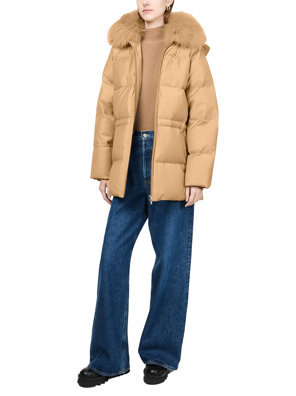 Yves Salomon down coat Macadamia - Image 5
