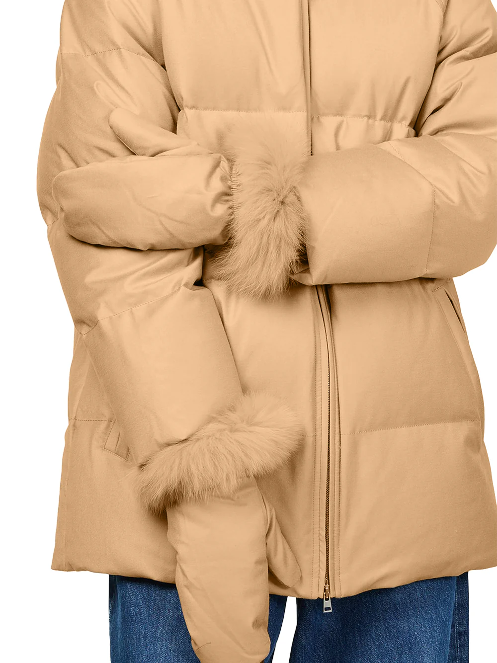 Yves Salomon down coat Macadamia - Image 6