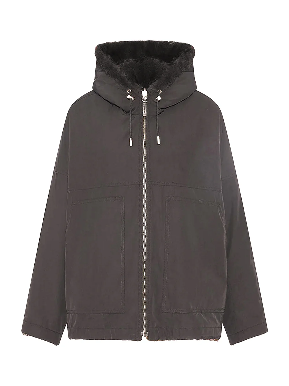 Yves Salomon reversible parka mink Mahogany - Image 3