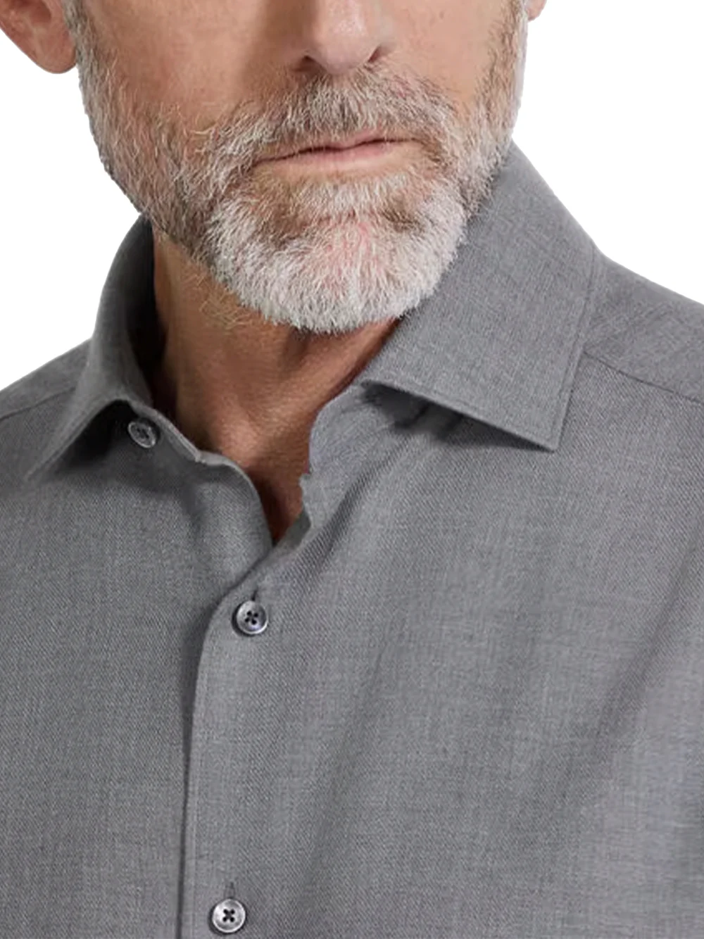 Zegna Men Cashco Shirt Gery Melange - Image 4