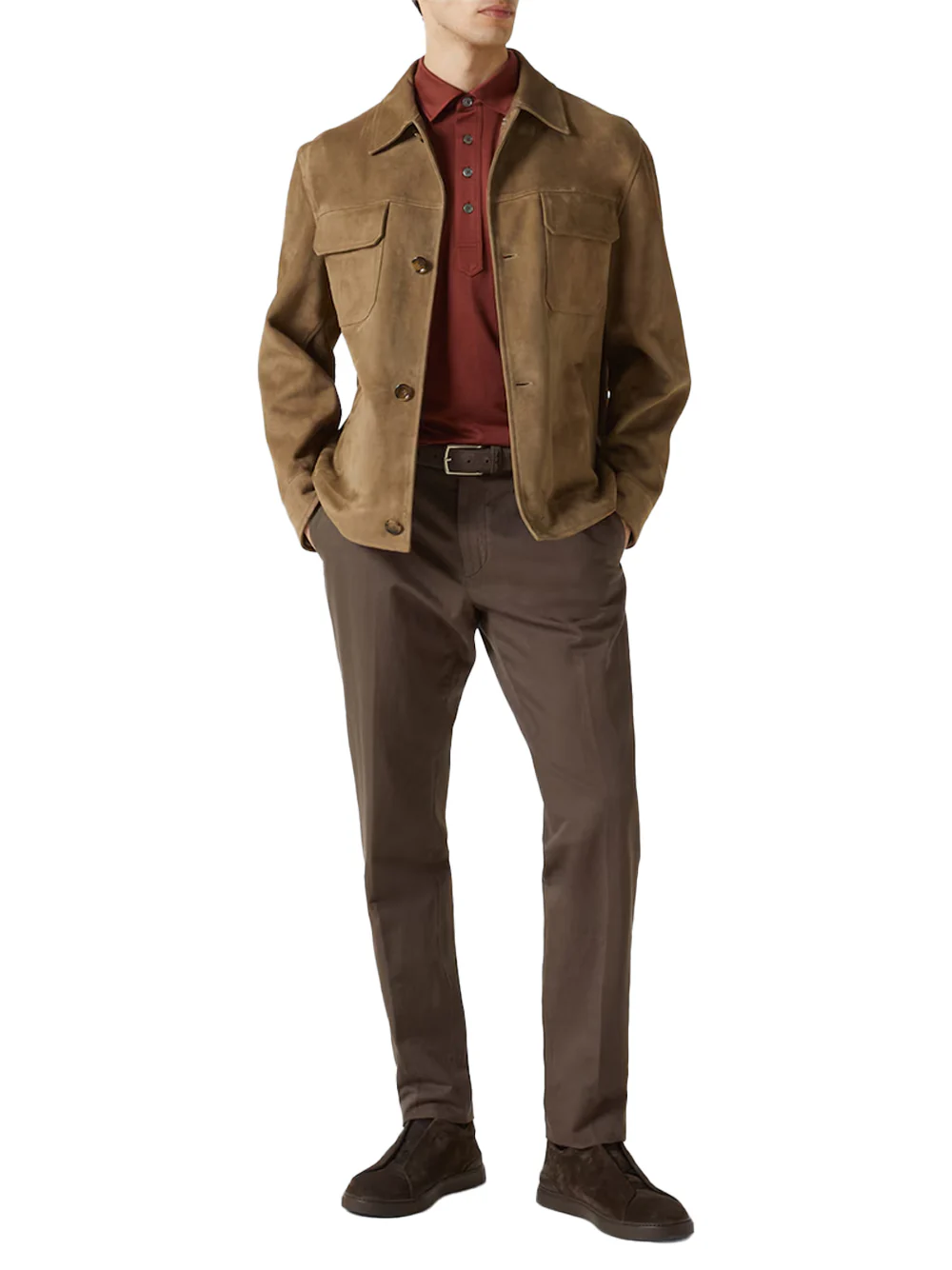 Zegna chino trousers Brown - Image 3