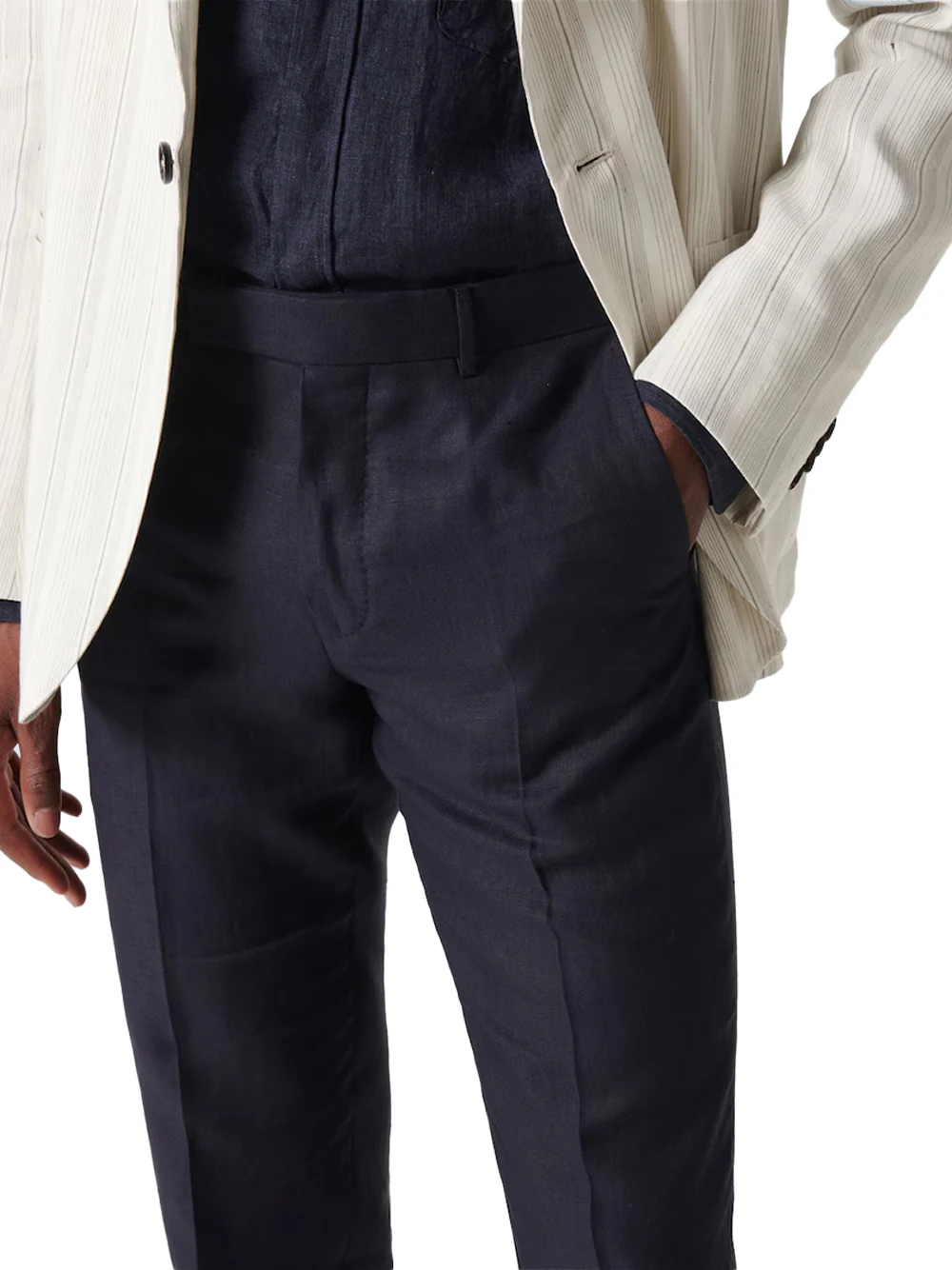 Zegna chino trousers Navy - Image 7