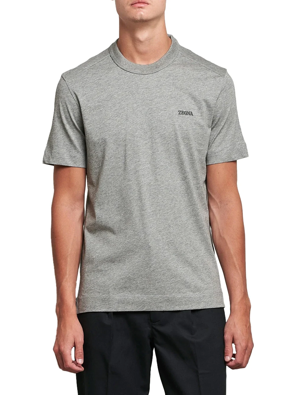 Zegna Crewneck T-Shirt Grey - Image 3