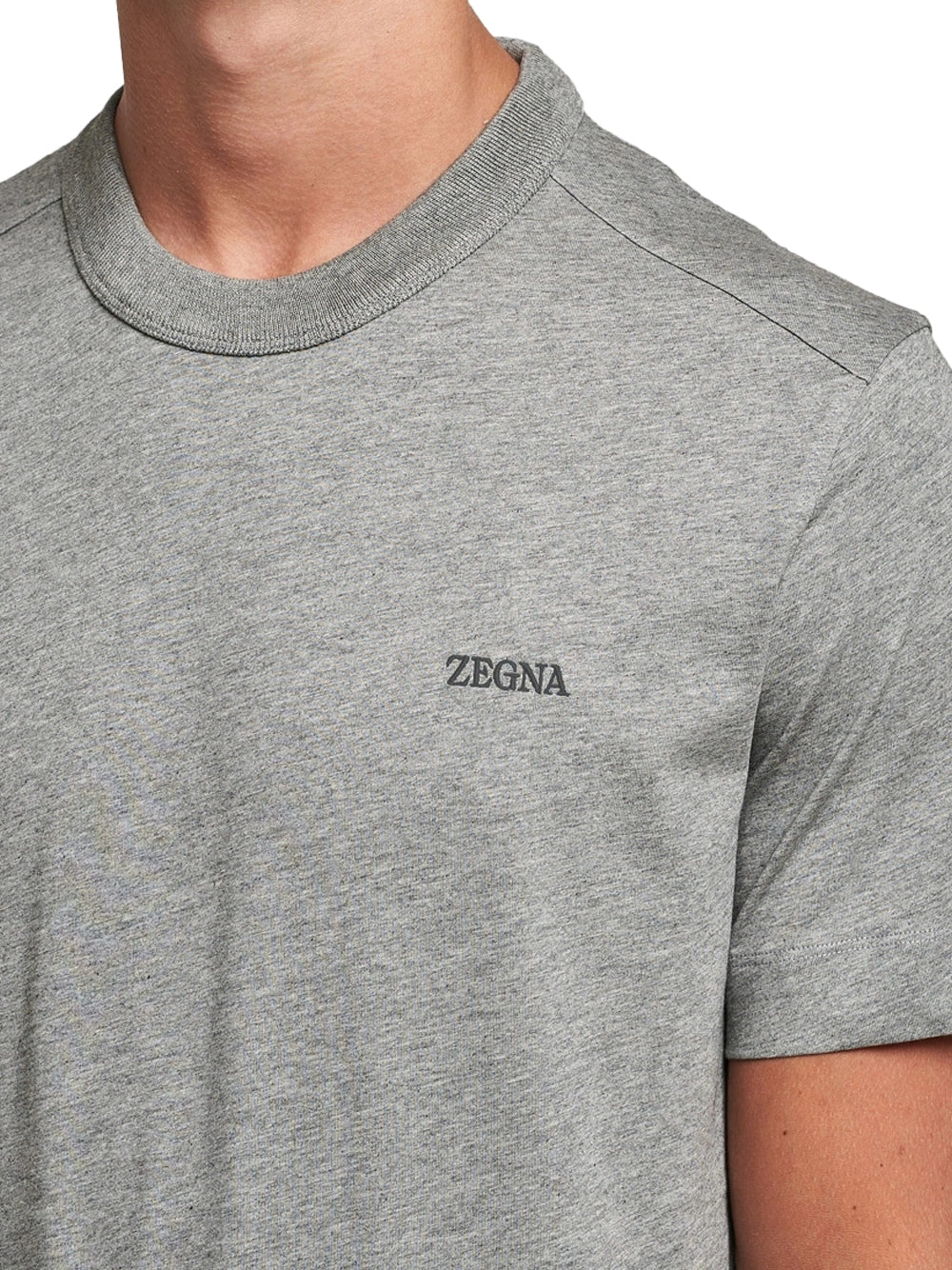 Zegna Crewneck T-Shirt Grey - Image 4