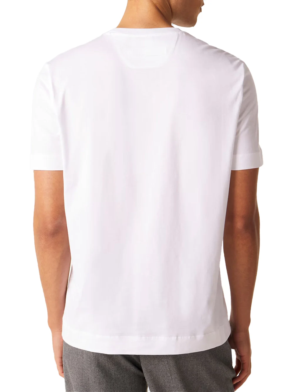 Zegna Logo Cotton Jersey T-Shirt White - Image 4