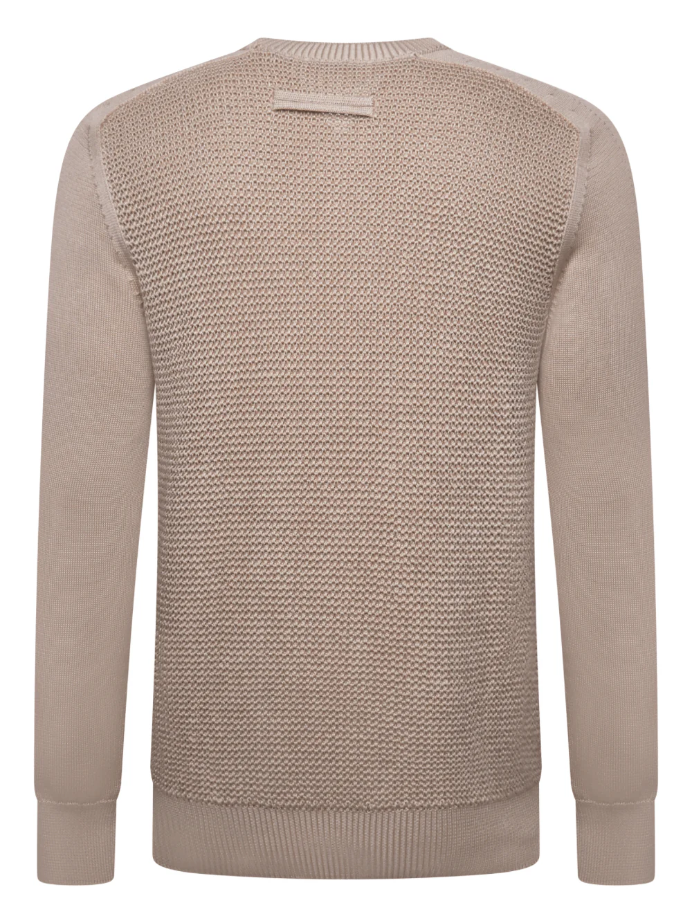 Zegna Men Honeycomb-Knit Cotton-Blend Jumper Beige - Image 5