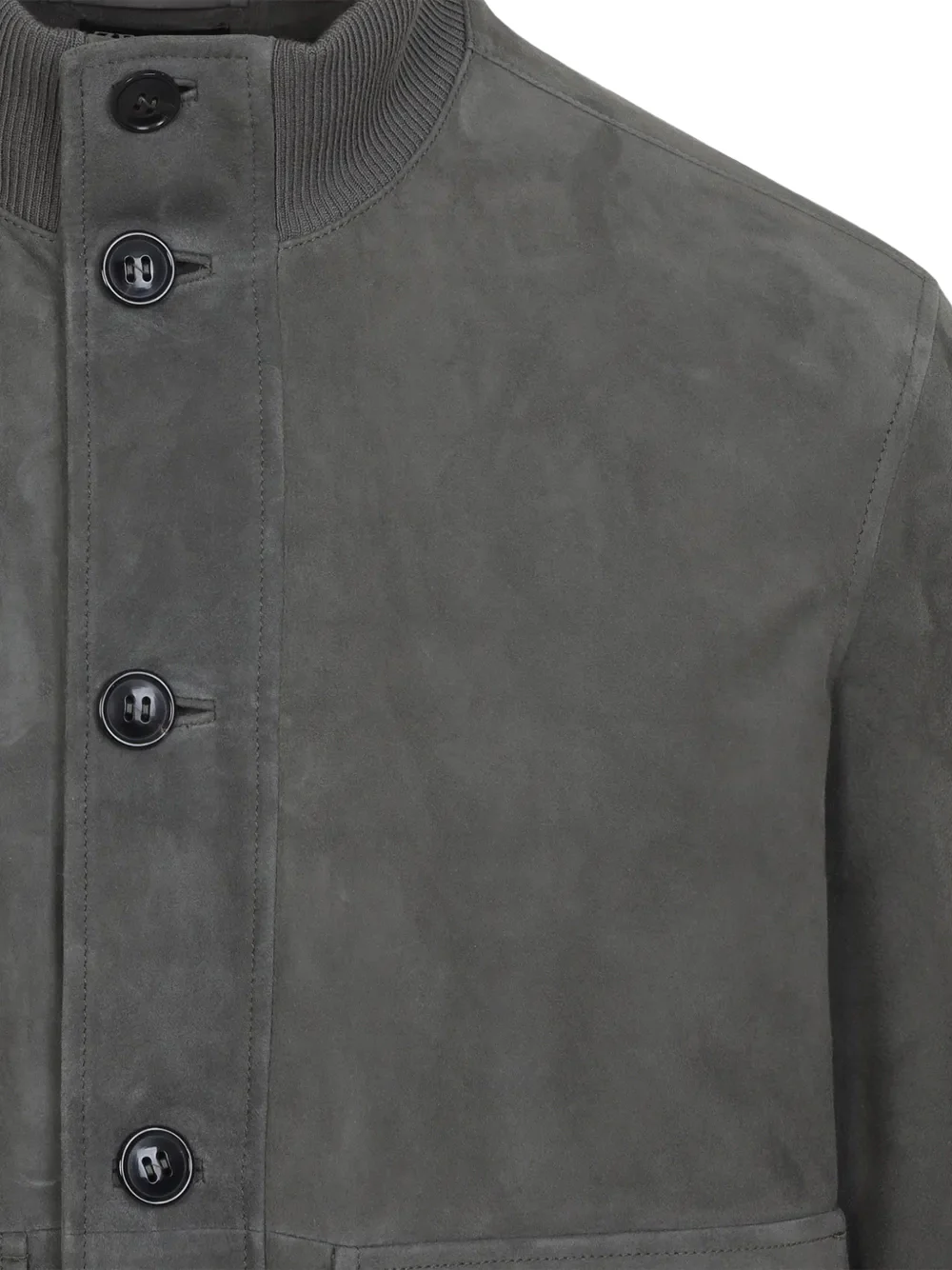 Zegna Indigo Suede Jacket Grey - Image 3