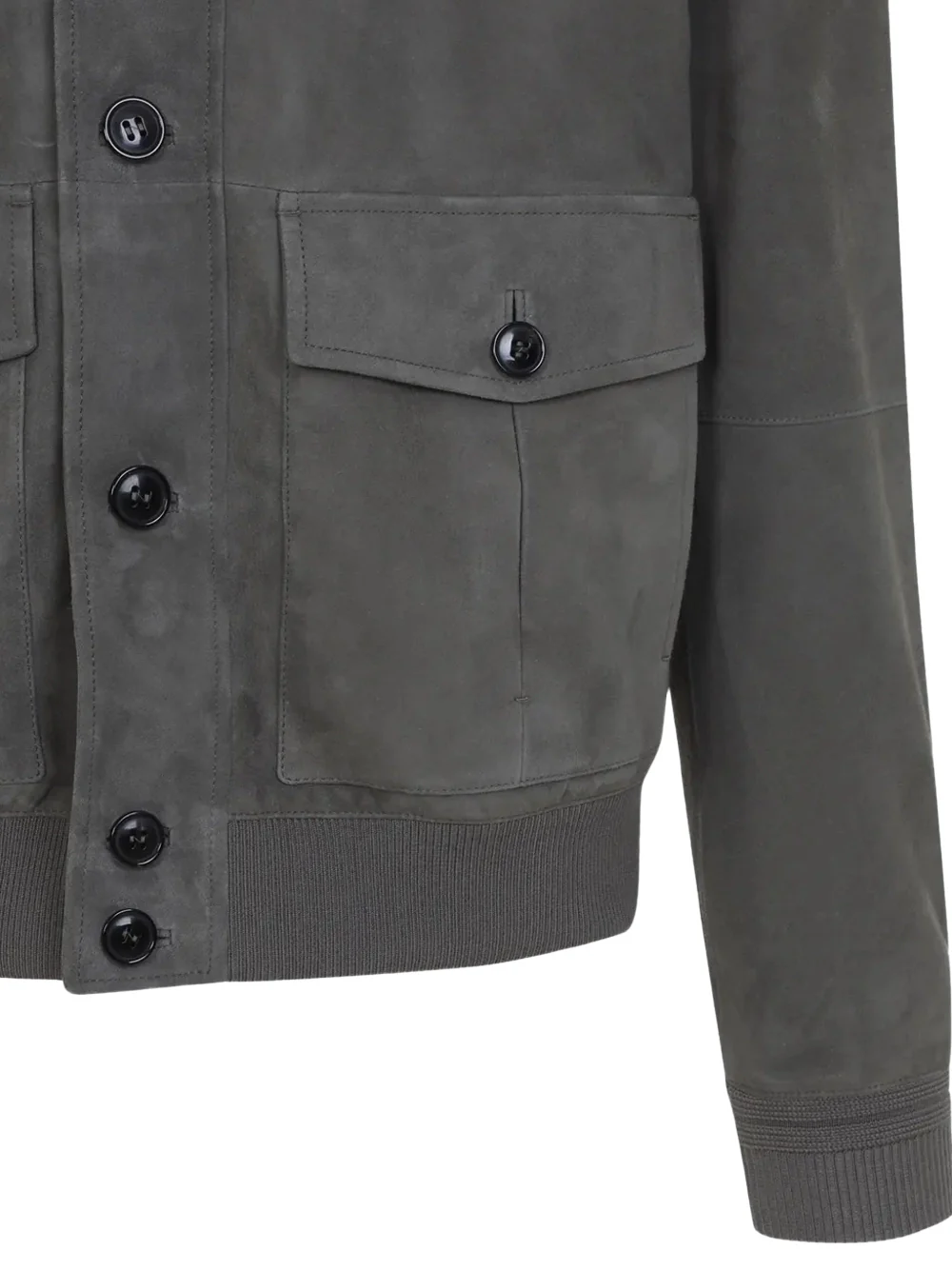 Zegna Indigo Suede Jacket Grey - Image 4