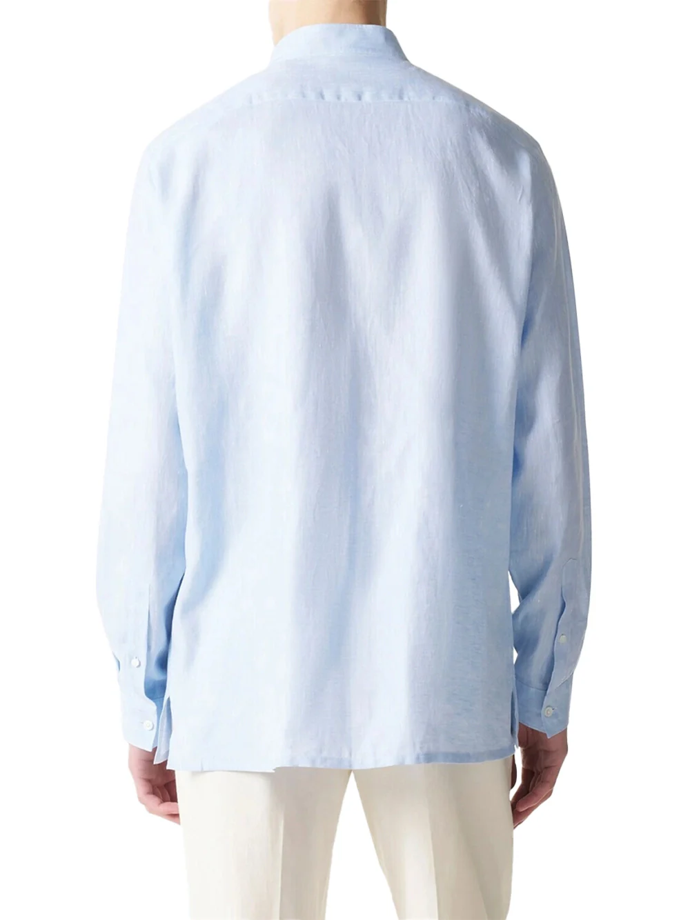 Zegna Linen Shirt Blue - Image 5