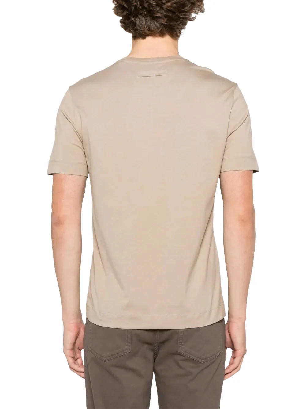 Zegna logo t-shirt Beige - Image 5