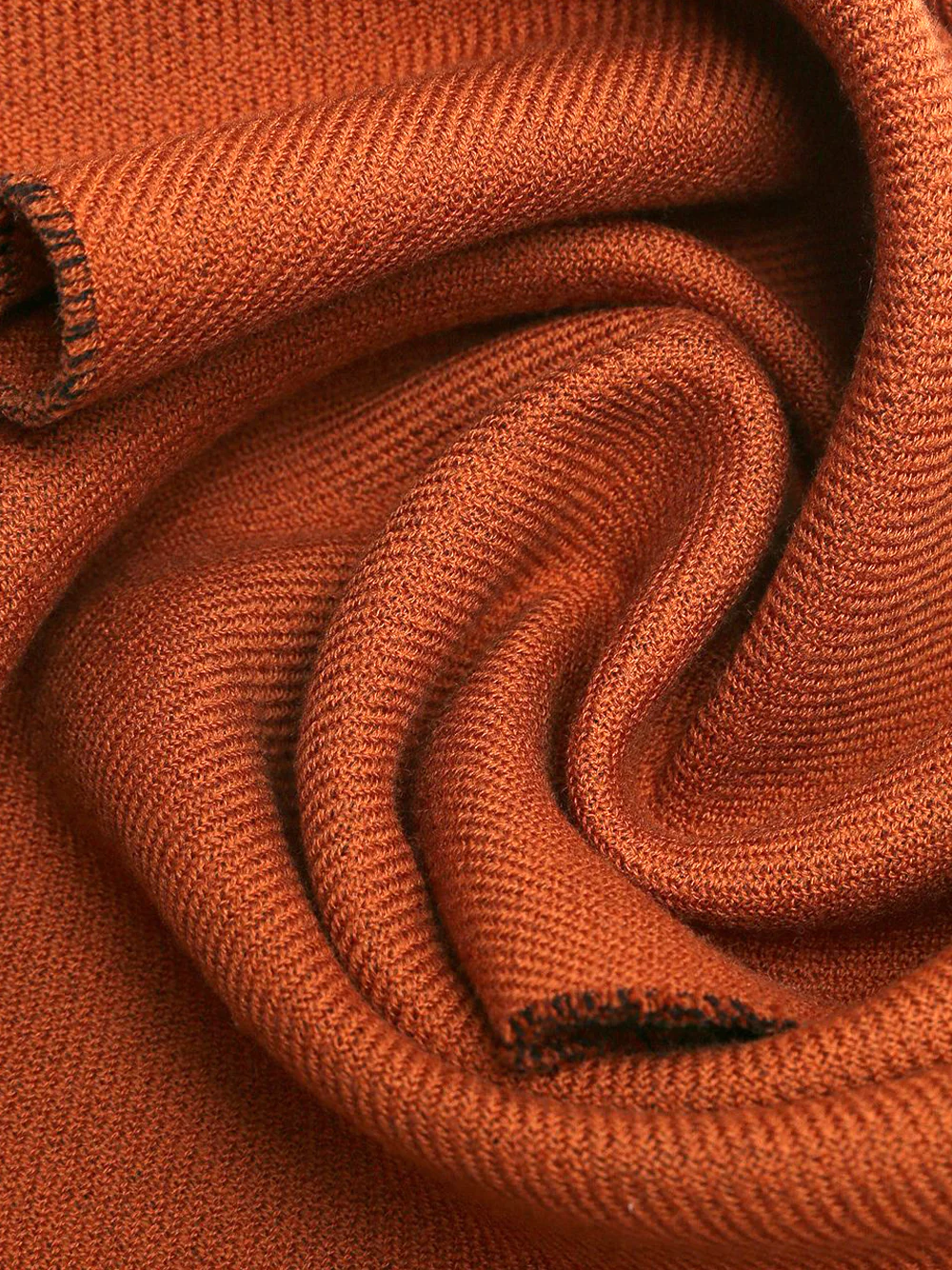 Zegna Logo Wool Scarf Black/Brown - Image 5