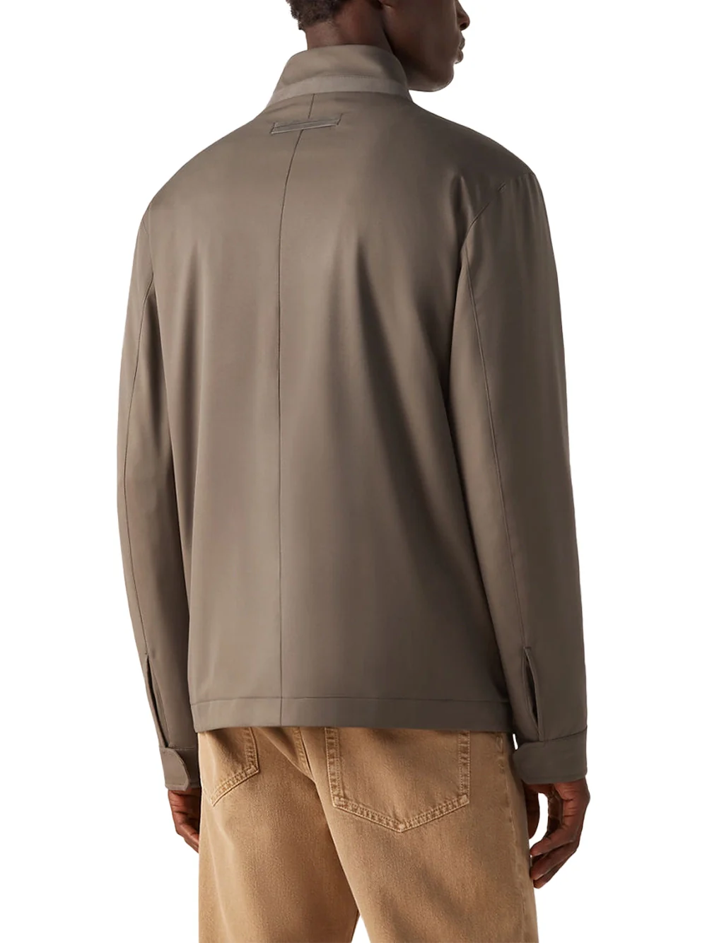 Zegna Microfiber Jacket Dark Taupe - Image 5