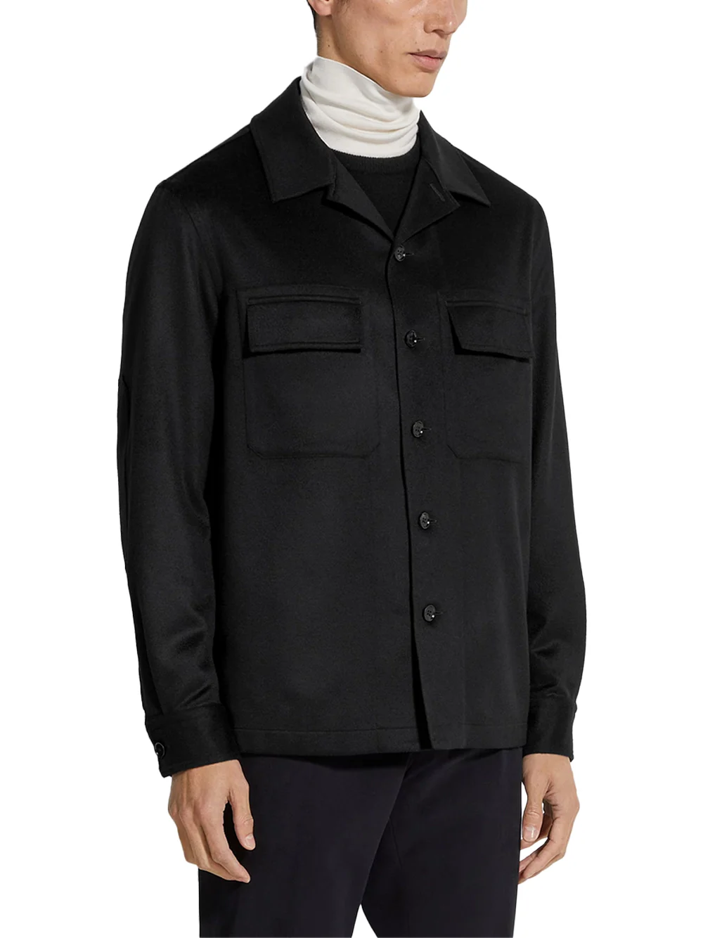 Zegna Oasi Cashmere Alba Overshirt Black - Image 3