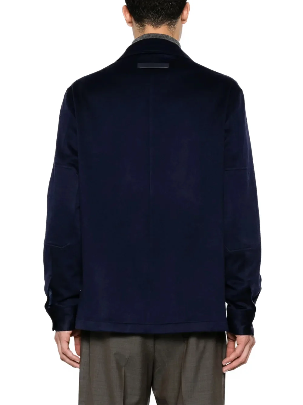 Zegna Oasi Cashmere Alba Overshirt Navy - Image 5