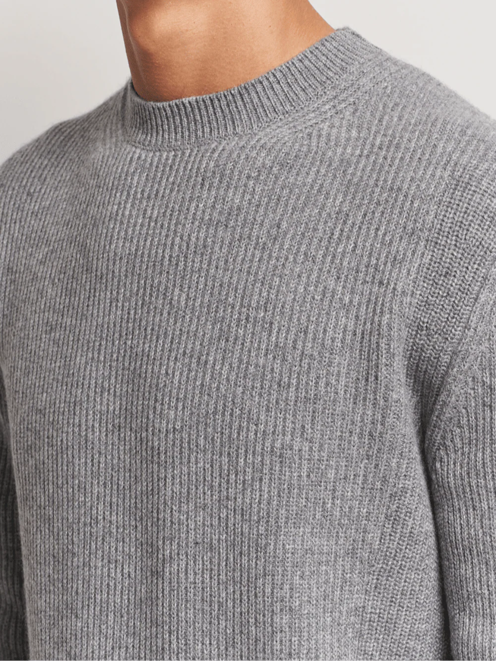 Zegna Men Oasi Cashmere Sweater Grey - Image 9