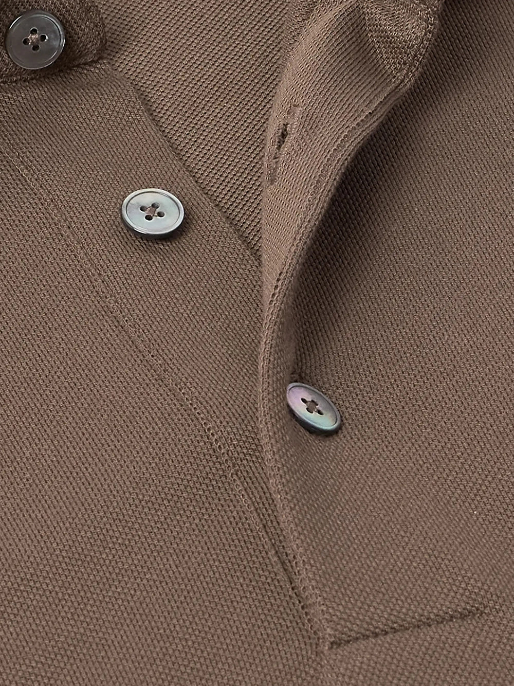 Zegna Polo Shirt Dark Taupe - Image 5