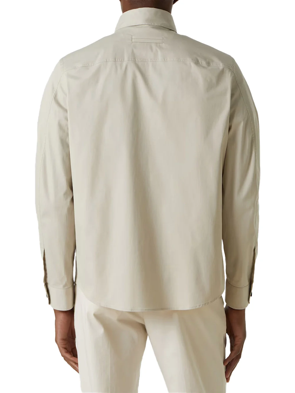 Zegna Cotton-Blend Overshirt White Melange - Image 6