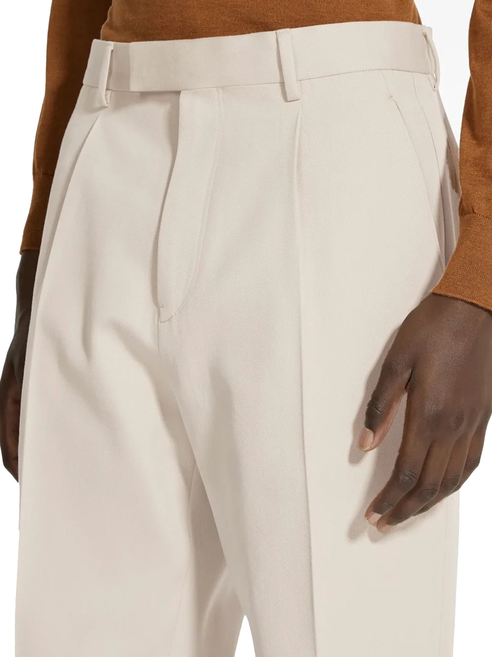 Zegna Tailored Trousers Sand - Image 4
