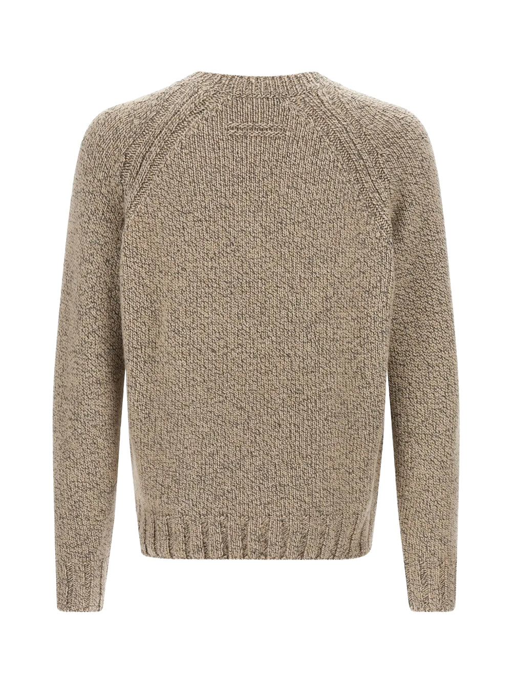 Zegna V-Neck Jumper Beige - Image 3